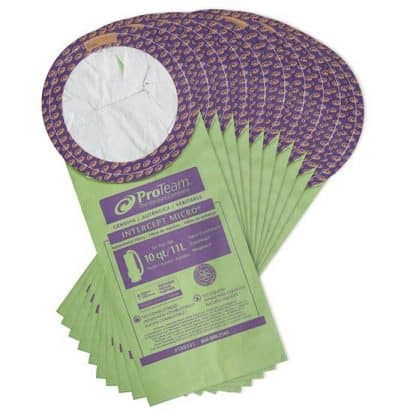 ProTeam Intercept Micro Filter Bag - 10 Quart (Open Collar; Circular)