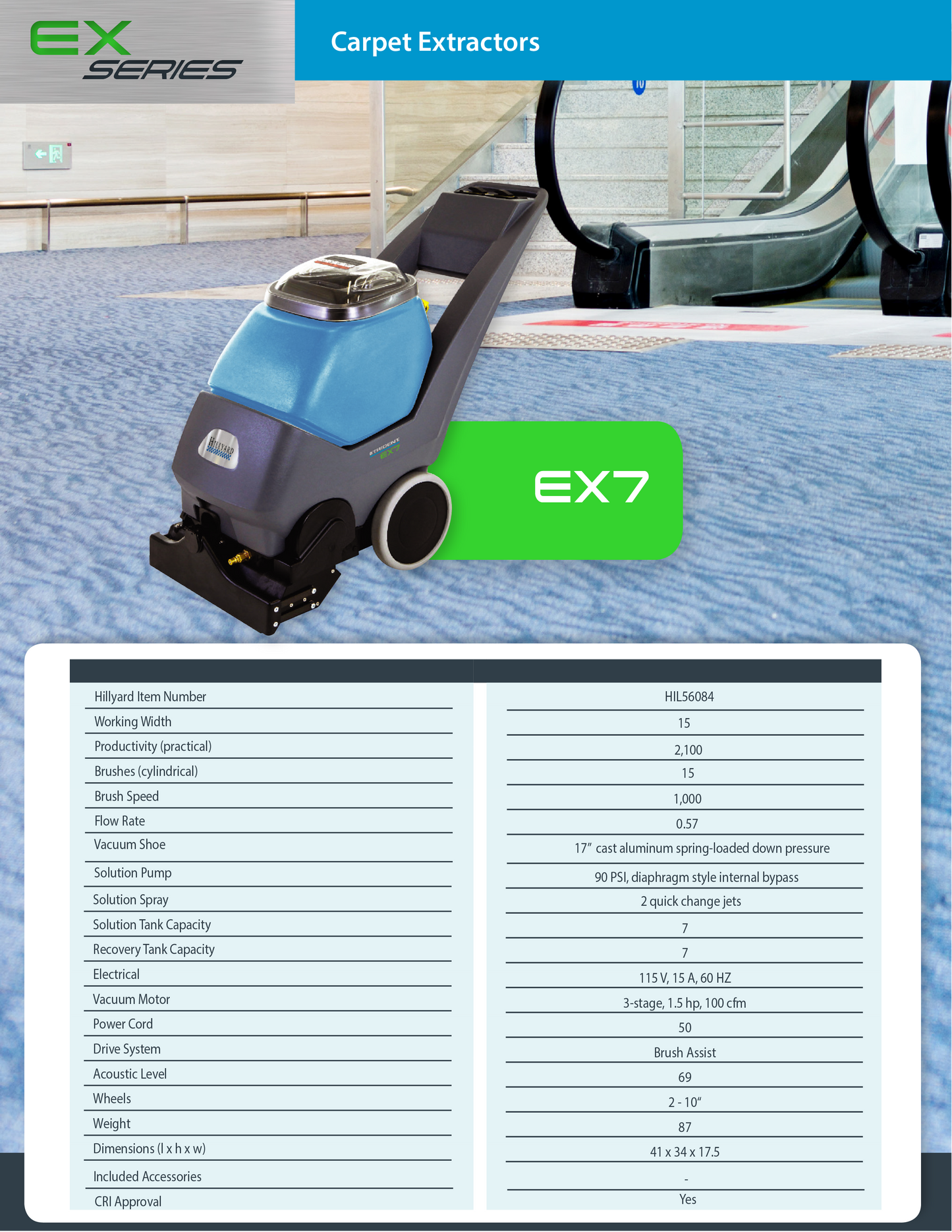 Hillyard Carpet Extractor EX7