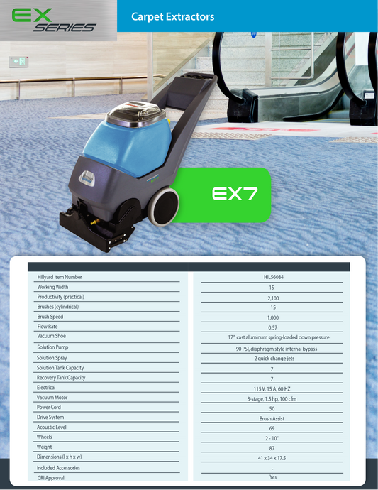 Hillyard Carpet Extractor EX7