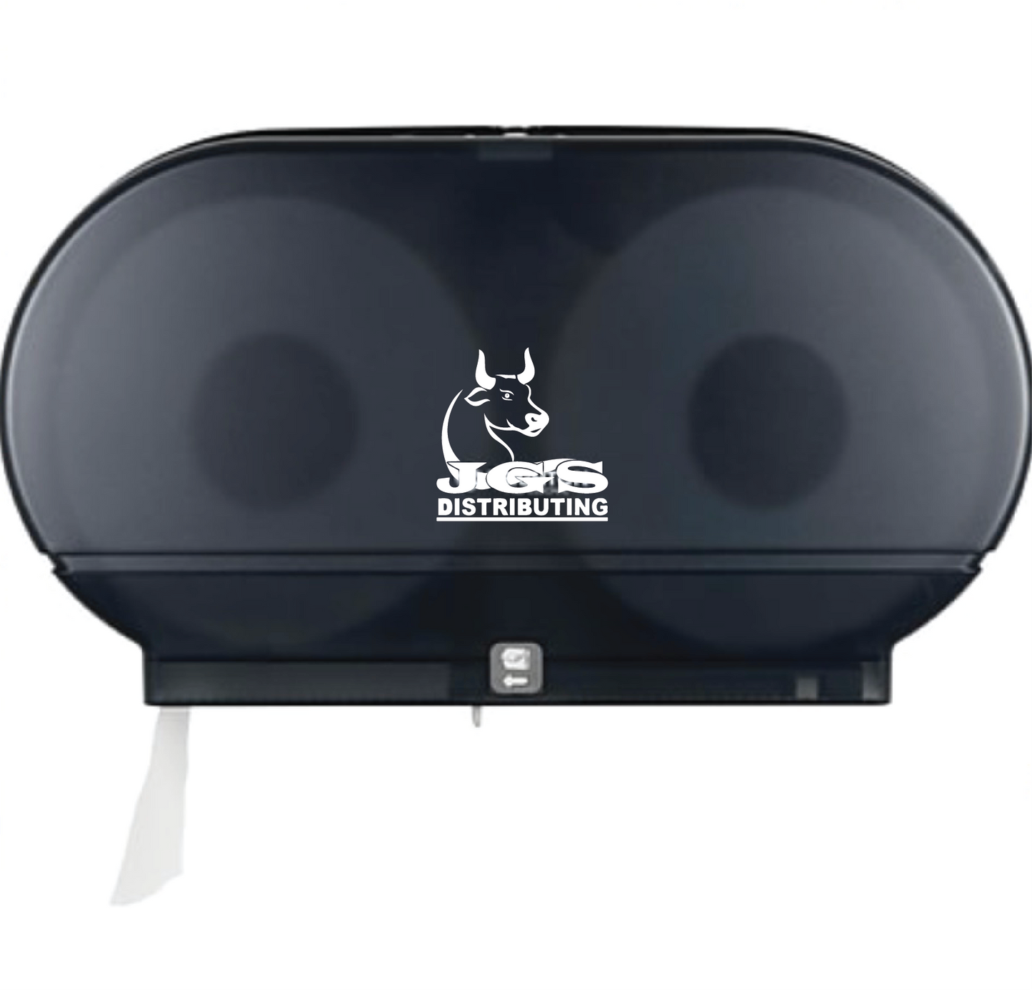 JGSD Brand Professional Jumbo Roll Dispenser, 9" Dia x 3.5"W, Translucent Smoke