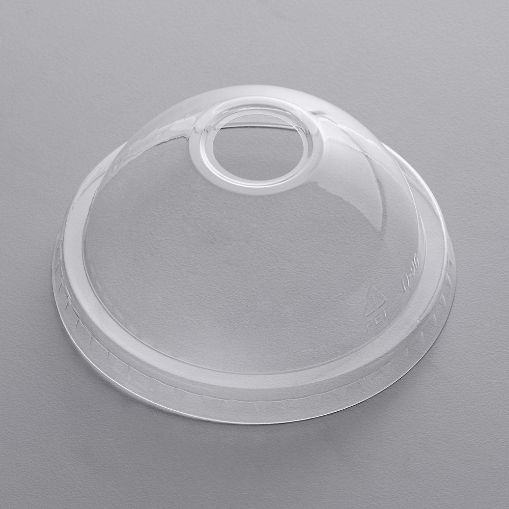 Lids Clear Dome with Hole Plastic Clear 1000/case