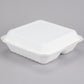 Hinged Container Three Vented 9" by 9" by 3" Compostable