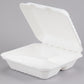 Hinged Container Three Vented 9" by 9" by 3" Compostable